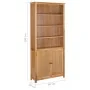 Estantería con 2 puertas de madera maciza de roble 90x30x200 cm von , Bücherregale und Regale - Ref: Foro24-289178, Preis: 38...