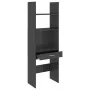 Estantería de madera contrachapada gris brillante 60x35x180 cm by , Bookcases and shelves - Ref: Foro24-803433, Price: 58,65 ...