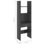 Estantería de madera contrachapada gris brillante 60x35x180 cm by , Bookcases and shelves - Ref: Foro24-803433, Price: 58,65 ...