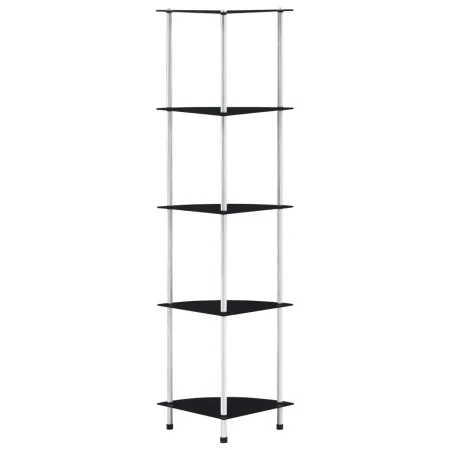 Estantería 5 niveles cristal templado negro 30x30x130 cm by , Bookcases and shelves - Ref: Foro24-249521, Price: 50,93 €, Dis...