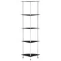 Estantería 5 niveles cristal templado negro 30x30x130 cm by , Bookcases and shelves - Ref: Foro24-249521, Price: 50,93 €, Dis...