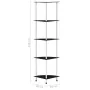 Estantería 5 niveles cristal templado negro 30x30x130 cm by , Bookcases and shelves - Ref: Foro24-249521, Price: 50,93 €, Dis...
