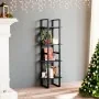 Estantería 4 niveles madera maciza de pino negro 40x30x140 cm by , Bookcases and shelves - Ref: Foro24-806426, Price: 73,75 €...