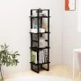 Estantería 4 niveles madera maciza de pino negro 40x30x140 cm by , Bookcases and shelves - Ref: Foro24-806426, Price: 73,75 €...