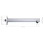 Barra de soporte ducha cuadrada acero inox 201 plateado 30 cm de , Puertas de ducha - Ref: Foro24-147730, Precio: 20,49 €, De...