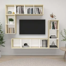 Muebles de salón 4 piezas madera de ingeniería roble Sonoma von , TV-Möbel - Ref: Foro24-3079822, Preis: 210,77 €, Rabatt: %