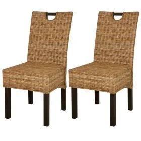 Sillas de comedor 2 unidades ratán kubu madera de mango von , Essstühle - Ref: Foro24-243638, Preis: 193,82 €, Rabatt: %