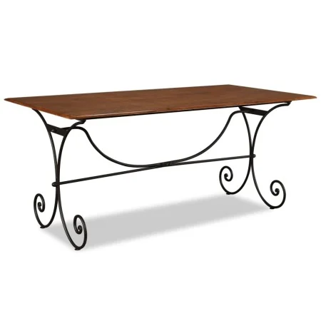 Mesa de comedor madera maciza acabado miel 180x90x76 cm by , Kitchen and dining tables - Ref: Foro24-244677, Price: 319,31 €,...