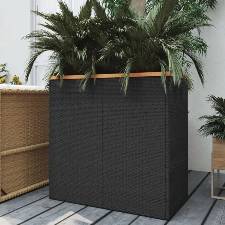 Jardinera de ratán sintético negra 80x40x80 cm von , Töpfe und Pflanzgefäße - Ref: Foro24-319417, Preis: 107,63 €, Rabatt: %