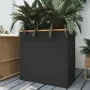 Jardinera de ratán sintético negra 80x40x80 cm von , Töpfe und Pflanzgefäße - Ref: Foro24-319417, Preis: 107,63 €, Rabatt: %