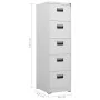 Armario archivador de acero gris claro 46x62x164 cm de , Armarios archivadores - Ref: Foro24-336283, Precio: 399,17 €, Descue...
