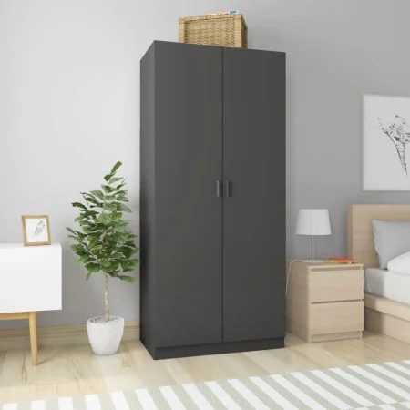 Armario de madera contrachapada gris brillo 90x52x200cm von , Kleiderschränke - Ref: Foro24-800638, Preis: 245,91 €, Rabatt: %
