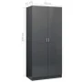 Armario de madera contrachapada gris brillo 90x52x200cm von , Kleiderschränke - Ref: Foro24-800638, Preis: 245,91 €, Rabatt: %