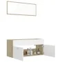 Set de muebles de baño 2 pzas madera contrachapada blanco roble by , Bathroom furniture - Ref: Foro24-804814, Price: 81,23 €,...