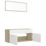 Set de muebles de baño 2 pzas madera contrachapada blanco roble by , Bathroom furniture - Ref: Foro24-804814, Price: 81,23 €,...
