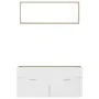 Set de muebles de baño 2 pzas madera contrachapada blanco roble by , Bathroom furniture - Ref: Foro24-804814, Price: 81,23 €,...
