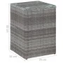 Mesa auxiliar superficie vidrio ratán sint. gris 35x35x52 cm de , Mesas auxiliares - Ref: Foro24-46983, Precio: 76,36 €, Desc...