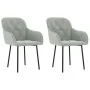 Sillas de comedor 2 unidades terciopelo gris claro de , Sillas de comedor - Ref: Foro24-344845, Precio: 143,08 €, Descuento: %