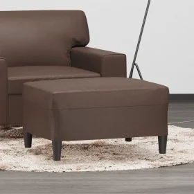 Reposapiés de cuero sintético marrón 70x55x41 cm by , Ottomans - Ref: Foro24-349313, Price: 59,83 €, Discount: %