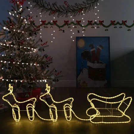 Renos y trineo de Navidad decoración jardín 576 LEDs by , Christmas lights - Ref: Foro24-51257, Price: 81,31 €, Discount: %