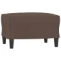 Reposapiés de cuero sintético marrón 60x50x41 cm by , Ottomans - Ref: Foro24-349289, Price: 50,42 €, Discount: %