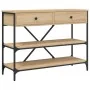 Mesa consola cajones estantes madera de ingeniería roble Sonoma von , Seitentische - Ref: Foro24-833404, Preis: 131,41 €, Rab...