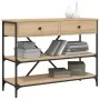 Mesa consola cajones estantes madera de ingeniería roble Sonoma von , Seitentische - Ref: Foro24-833404, Preis: 131,41 €, Rab...