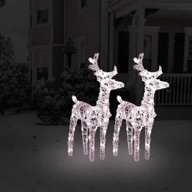 Renos de Navidad 2 unidades 80 LED blanco cálido acrílico von , Weihnachtsbeleuchtung - Ref: Foro24-342678, Preis: 66,22 €, R...