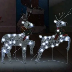 Renos de Navidad 2 unidades 40 LED plateado by , Christmas lights - Ref: Foro24-342684, Price: 50,25 €, Discount: %