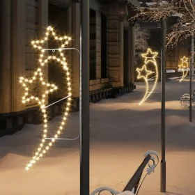 Tira de luces de estrella 2 uds blanco cálido 125,5x53x4,5 cm by , Christmas lights - Ref: Foro24-343318, Price: 73,66 €, Dis...