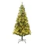 Árbol de Navidad con luces y piñas PVC PE verde 225 cm by , Christmas trees - Ref: Foro24-344290, Price: 172,05 €, Discount: %