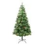 Árbol de Navidad con luces y piñas PVC PE verde 225 cm by , Christmas trees - Ref: Foro24-344290, Price: 172,05 €, Discount: %