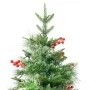 Árbol de Navidad con luces y piñas PVC PE verde 225 cm by , Christmas trees - Ref: Foro24-344290, Price: 172,05 €, Discount: %