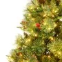Árbol de Navidad con luces y piñas PVC PE verde 225 cm by , Christmas trees - Ref: Foro24-344290, Price: 172,05 €, Discount: %