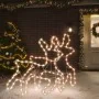 Figura de reno Navidad con LED 2 uds blanco cálido 57x55x4,5 cm de , Luces de Navidad - Ref: Foro24-3154294, Precio: 52,70 €,...
