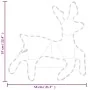Figura de reno Navidad con LED 2 uds blanco cálido 57x55x4,5 cm de , Luces de Navidad - Ref: Foro24-3154294, Precio: 52,70 €,...