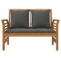 Banco jardín con cojines gris oscuro de madera maciza de acacia de , Bancos de jardín - Ref: Foro24-312140, Precio: 203,72 €,...