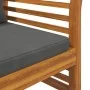 Banco jardín con cojines gris oscuro de madera maciza de acacia de , Bancos de jardín - Ref: Foro24-312140, Precio: 203,72 €,...