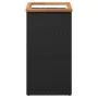 Jardinera de ratán sintético negro 40x40x80 cm de , Maceteros y jardineras - Ref: Foro24-319415, Precio: 76,87 €, Descuento: %