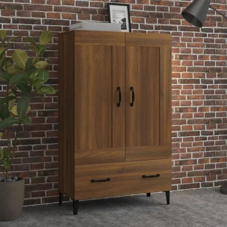 Aparador alto de madera contrachapada marrón roble 70x31x115 cm by , Sideboards - Ref: Foro24-817488, Price: 94,80 €, Discoun...
