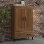 Aparador alto de madera contrachapada marrón roble 70x31x115 cm by , Sideboards - Ref: Foro24-817488, Price: 94,80 €, Discoun...