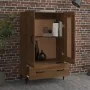 Aparador alto de madera contrachapada marrón roble 70x31x115 cm by , Sideboards - Ref: Foro24-817488, Price: 94,80 €, Discoun...
