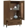 Aparador alto de madera contrachapada marrón roble 70x31x115 cm by , Sideboards - Ref: Foro24-817488, Price: 94,80 €, Discoun...
