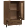 Aparador alto de madera contrachapada marrón roble 70x31x115 cm by , Sideboards - Ref: Foro24-817488, Price: 94,80 €, Discoun...