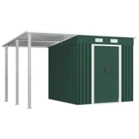 Cobertizo jardín con tejado extendido acero verde 346x193x181 cm von , Schuppen - Ref: Foro24-144037, Preis: 669,46 €, Rabatt: %