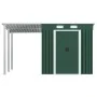 Cobertizo jardín con tejado extendido acero verde 346x193x181 cm by , Sheds - Ref: Foro24-144037, Price: 669,46 €, Discount: %