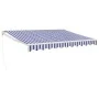 Toldo retráctil aluminio y tela azul y blanco 3,5x2,5 m von , Markisen - Ref: Foro24-3154422, Preis: 221,95 €, Rabatt: %