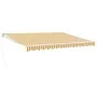 Toldo retráctil aluminio y tela amarillo y blanco 4,5x3 m by , Awnings - Ref: Foro24-3154434, Price: 305,83 €, Discount: %