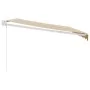 Toldo retráctil aluminio y tela amarillo y blanco 4,5x3 m by , Awnings - Ref: Foro24-3154434, Price: 305,83 €, Discount: %