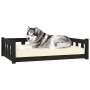 Cama para perros madera maciza de pino negro 105,5x75,5x28 cm de , Camas para perros - Ref: Foro24-820206, Precio: 104,77 €, ...